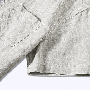 Camisa de Linho Masculina Bianchino BC003 - Tecido Premium, Modelagem Clássica e Versatilidade Perfeita para Ocasiões Formais e Estilos Refinados.