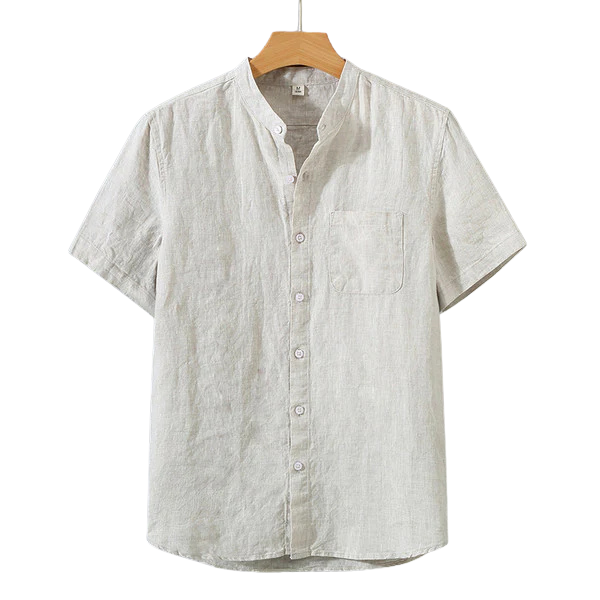 Camisa de Linho Masculina Bianchino BC003 - Tecido Premium, Modelagem Clássica e Versatilidade Perfeita para Ocasiões Formais e Estilos Refinados.