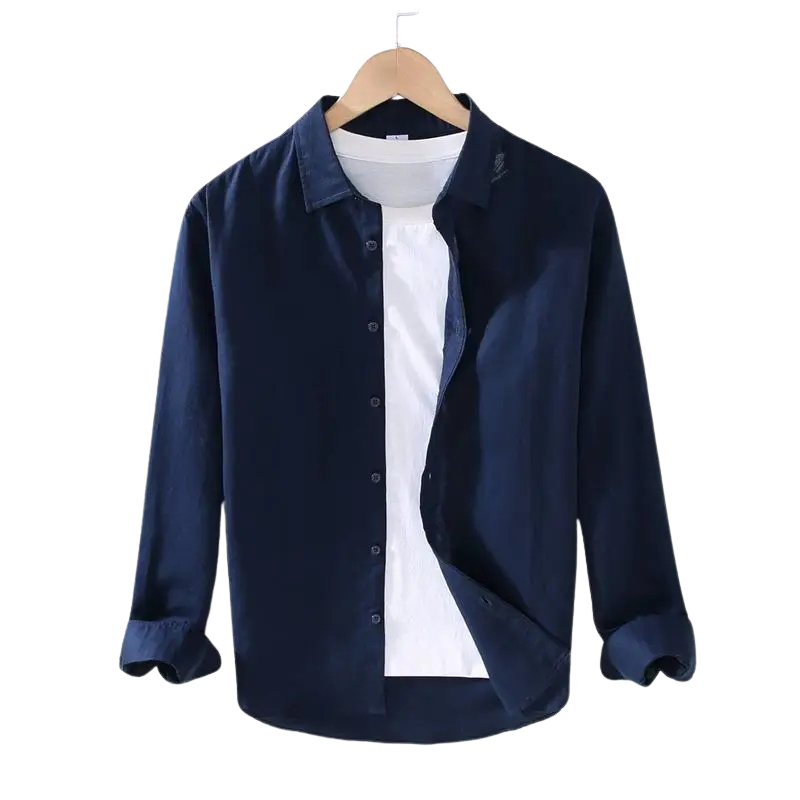 Camisa de Linho Masculina Bianchino BC005 - Design Clássico em Linho Premium, Ideal para Eventos Sociais e Looks Casuais com Elegância e Conforto.