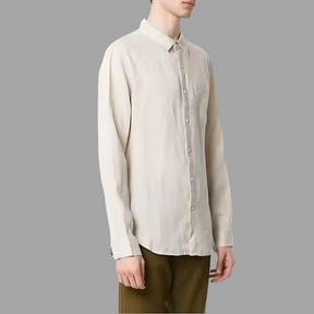 Camisa de Linho Masculina Bianchino BC346 - Design Moderno em Linho Premium com Tecnologia Anti-Amassado e Conforto Térmico.