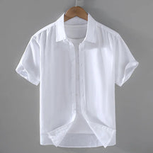 Camisa de Linho Masculina Bianchino BC004 - Modelagem Sofisticada, Linho Nobre e Versatilidade para Composições Casuais e Formais.