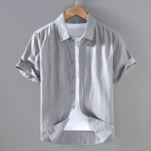 Camisa de Linho Masculina Bianchino BC004 - Modelagem Sofisticada, Linho Nobre e Versatilidade para Composições Casuais e Formais.