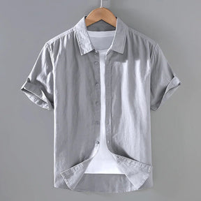 Camisa de Linho Masculina Bianchino BC004 - Modelagem Sofisticada, Linho Nobre e Versatilidade para Composições Casuais e Formais.