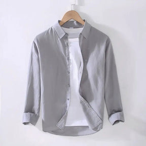Camisa de Linho Masculina Bianchino BC005 - Design Clássico em Linho Premium, Ideal para Eventos Sociais e Looks Casuais com Elegância e Conforto.