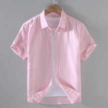 Camisa de Linho Masculina Bianchino BC004 - Modelagem Sofisticada, Linho Nobre e Versatilidade para Composições Casuais e Formais.