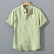Camisa de Linho Masculina Bianchino BC003 - Tecido Premium, Modelagem Clássica e Versatilidade Perfeita para Ocasiões Formais e Estilos Refinados.