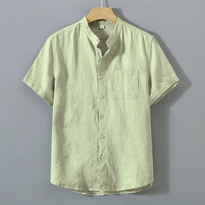 Camisa de Linho Masculina Bianchino BC003 - Tecido Premium, Modelagem Clássica e Versatilidade Perfeita para Ocasiões Formais e Estilos Refinados.