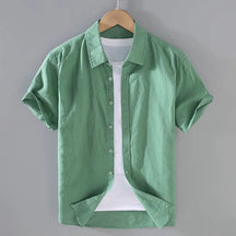 Camisa de Linho Masculina Bianchino BC004 - Modelagem Sofisticada, Linho Nobre e Versatilidade para Composições Casuais e Formais.