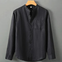 Camisa de Linho Masculina Bianchino BC001 - Tecido Nobre, Modelagem Clássica e Estilo Versátil para Eventos Formais e Ocasiões Elegantes.