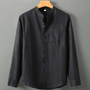 Camisa de Linho Masculina Bianchino BC001 - Tecido Nobre, Modelagem Clássica e Estilo Versátil para Eventos Formais e Ocasiões Elegantes.