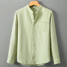 Camisa de Linho Masculina Bianchino BC001 - Tecido Nobre, Modelagem Clássica e Estilo Versátil para Eventos Formais e Ocasiões Elegantes.