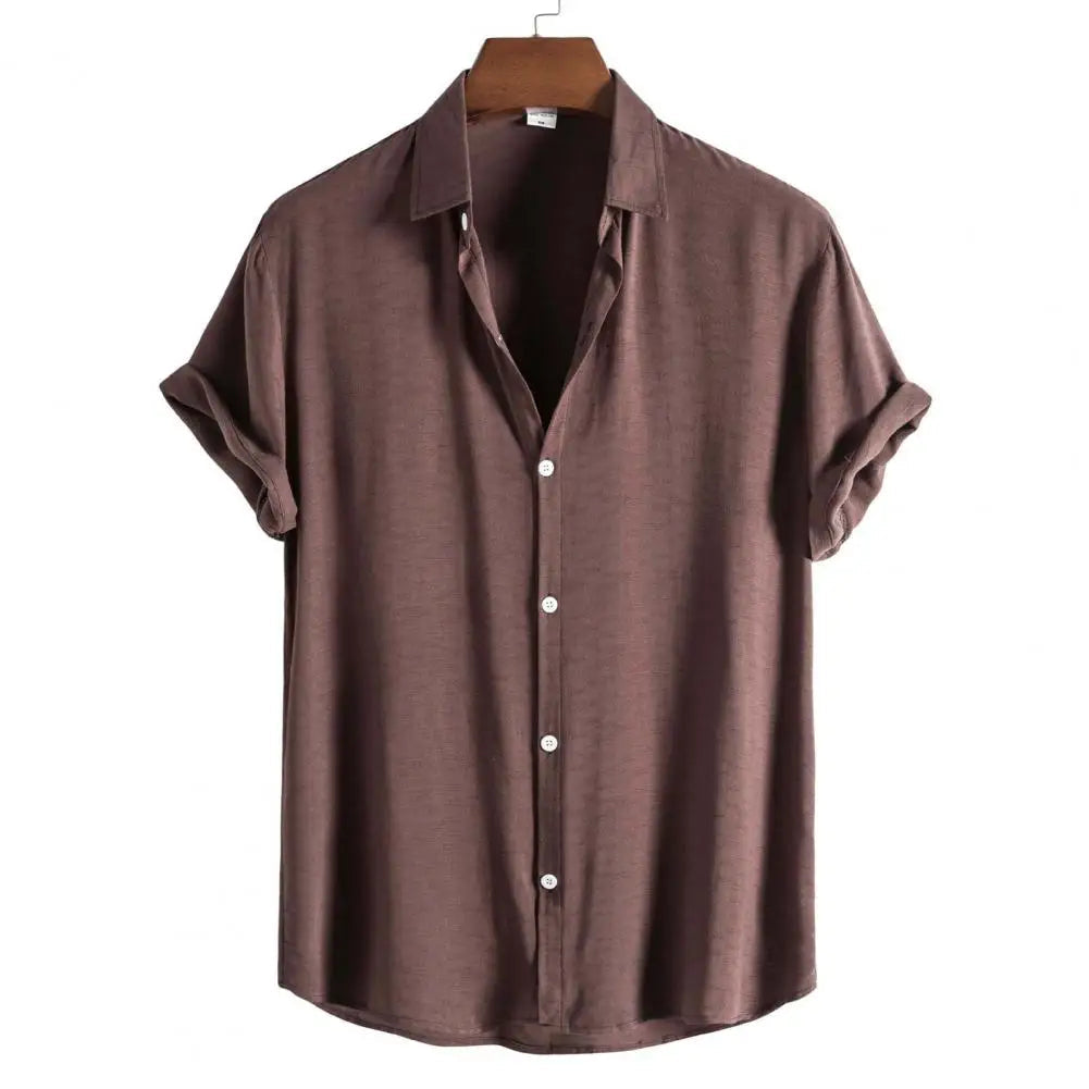 Camisa Manga Curta Lisa Bianchino BC082 - Design Clean e Moderno, Perfeita para Combinações Casuais e Elegantes com Jeans, Linho ou Bermudas.