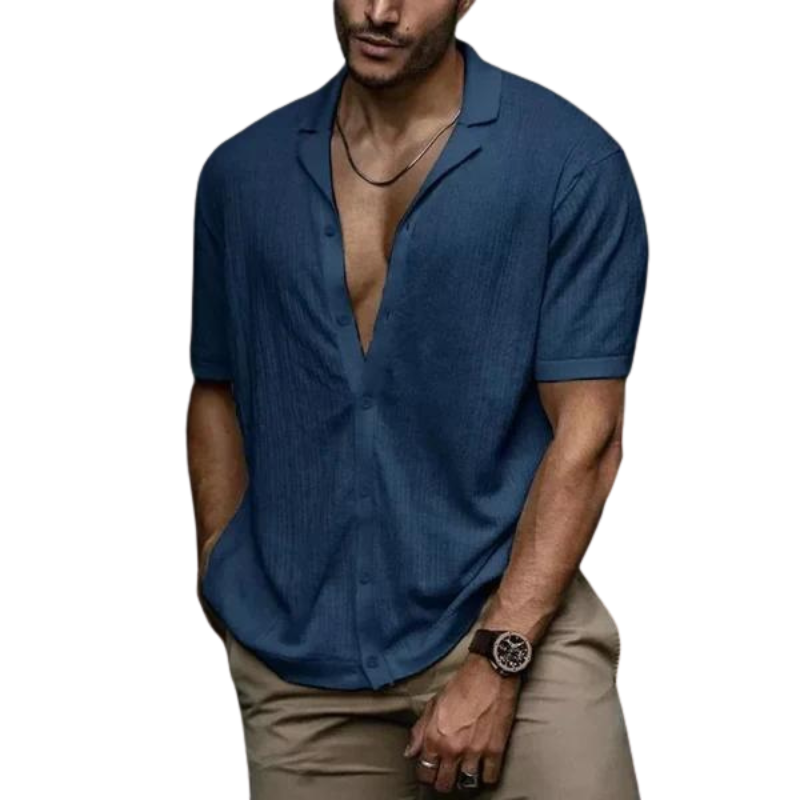 Camisa Masculina Bianchino BC083 - Design Elegante com Modelagem Ajustada.