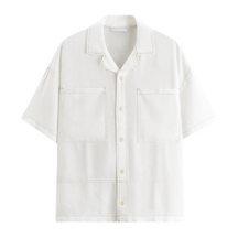 Camisa Masculina com Contraste em Linho Bianchino BC361