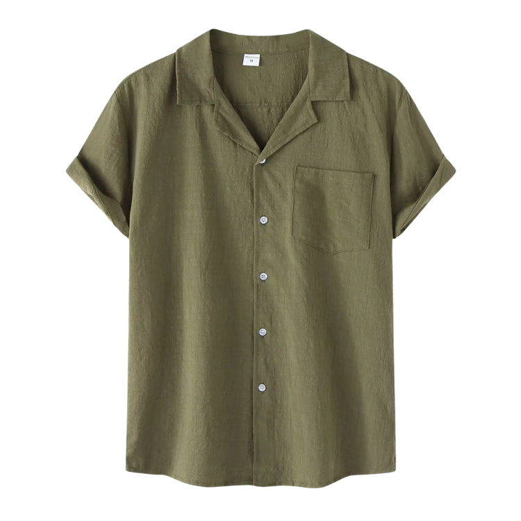 Camisa Masculina em Linho Bianchino BC397 - Design Casual e Versátil para Todas as Ocasiões.