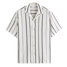 Camisa Masculina em Linho Listrada Bianchino BC359