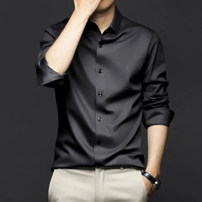 Camisa Social Masculina Bianchino BC422 - Estilo Slim Fit Elegante com Tecnologia Anti-amasso.