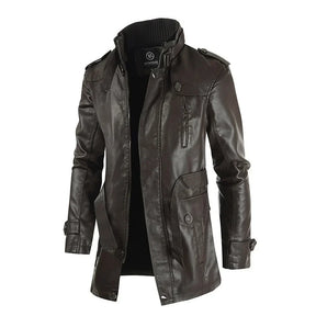 Jaqueta Masculina Bianchino BC165 - Estilo refinado com couro genuíno e poliéster de alta qualidade.







