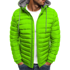 Jaqueta Masculina Puffer Moderna Bianchino BC108 - Estilo moderno, capuz removível e proteção térmica eficiente.
