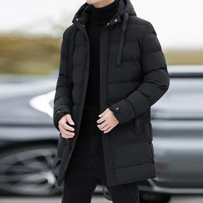 Jaqueta Puffer Masculina Alongada Bianchino BC076 - Isolamento térmico eficiente e design moderno para proteção completa nos dias frios.