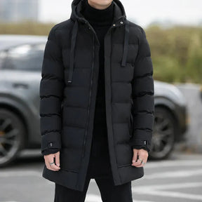 Jaqueta Puffer Masculina Alongada Bianchino BC076 - Isolamento térmico eficiente e design moderno para proteção completa nos dias frios.