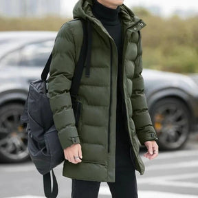 Jaqueta Puffer Masculina Alongada Bianchino BC076 - Isolamento térmico eficiente e design moderno para proteção completa nos dias frios.