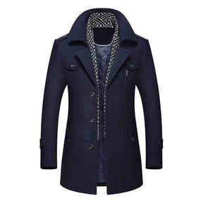 Sobretudo Masculino em Cetim Bianchino BC220 - Elegância sofisticada com cetim e lã batida.