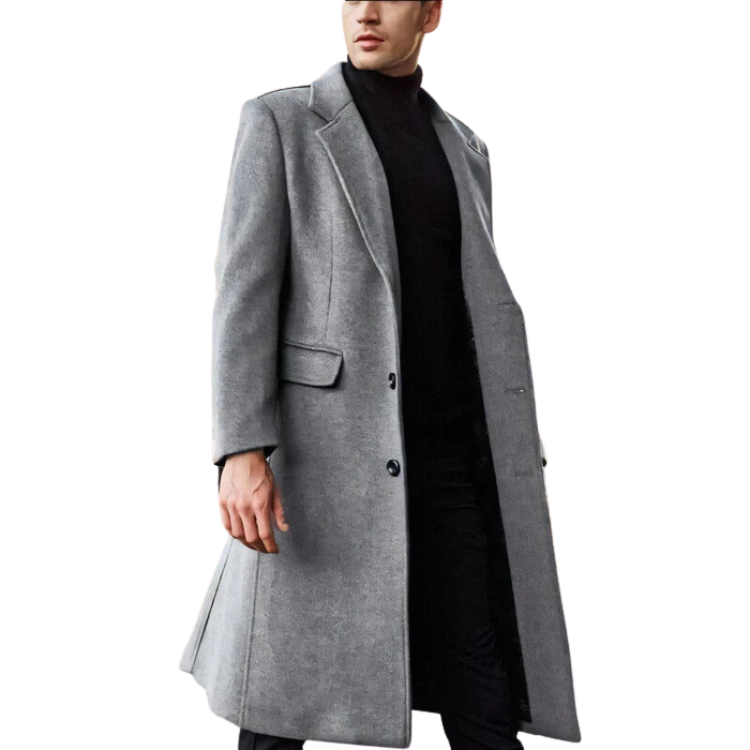 Sobretudo Masculino Bianchino BC207 - Design sofisticado em lã premium para elegância e proteção no frio.