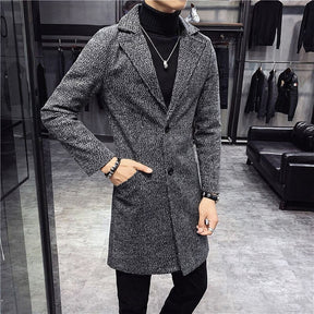 Sobretudo Masculino Bianchino BC235 - Lã batida, design elegante e refinado. Ideal para o inverno e outono.