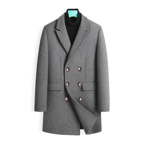 Sobretudo Masculino Bianchino BC236 - Lã batida, nylon e fibra de algodão. Estilo distinto e proteção térmica para o inverno e outono.