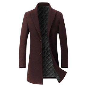 Sobretudo Masculino em Lã Bianchino BC239 - Design sofisticado com lã e algodão, forro acolchoado e fechamento em 2 botões para proteção e estilo impecável.