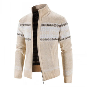 Suéter Masculino Bordado em Lã com Zíper Bianchino BC179 - Design Moderno com Gola Alta e Ajuste Slim Fit, Ideal para Estilo e Conforto em Qualquer Ocasião.