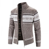 Suéter Masculino Bordado em Lã com Zíper Bianchino BC179 - Design Moderno com Gola Alta e Ajuste Slim Fit, Ideal para Estilo e Conforto em Qualquer Ocasião.