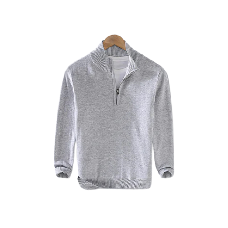 Suéter Masculino Bianchino BC022 - Estilo moderno com meia gola alta e meio zíper, confeccionado em tecido premium para conforto e durabilidade.