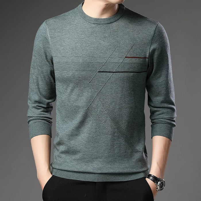 Suéter Masculino em Algodão Bianchino BC186 - Modelo com Gola Redonda e Mangas Compridas. Estilo Versátil e Toque Macio para Qualquer Ocasião.