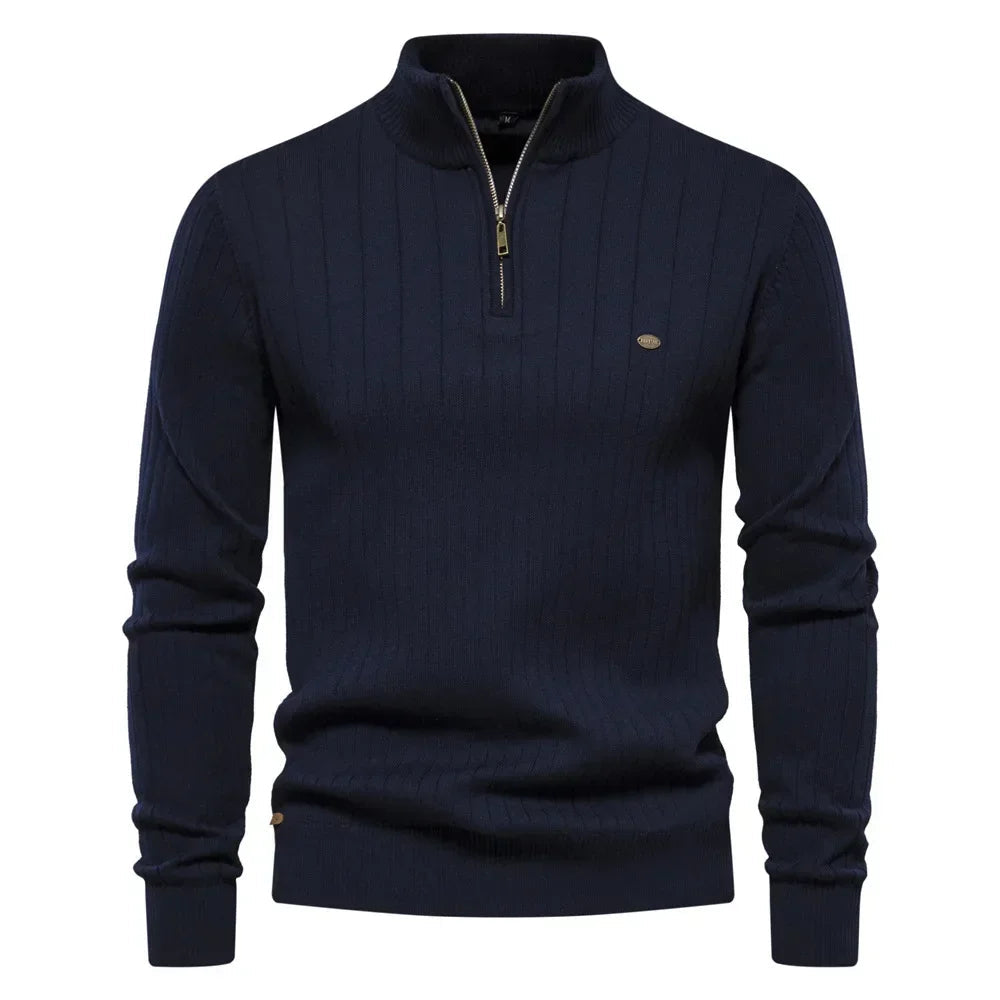 Suéter Masculino em Lã Bianchino BC173 - Modelagem Slim Fit, Gola V e Lã Premium para um visual refinado e confortável.