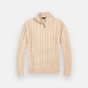 Suéter Masculino em Tricot Bianchino BC018 - Estilo refinado com meio zíper e tricot premium para máximo conforto e elegância.
