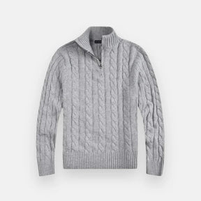 Suéter Masculino em Tricot Bianchino BC018 - Estilo refinado com meio zíper e tricot premium para máximo conforto e elegância.