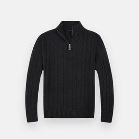Suéter Masculino em Tricot Bianchino BC018 - Estilo refinado com meio zíper e tricot premium para máximo conforto e elegância.