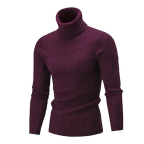 Suéter Masculino Pullover de Gola Alta Bianchino BC177 - Slim Fit com Tecido Premium e Gola Alta Sofisticada para Elegância e Conforto em Dias Frios.