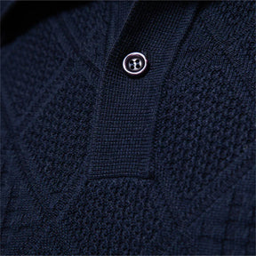 Suéter Masculino Slim Fit em Lã Bianchino BC178 - Design Elegante com Gola Alta e Tecido Premium para Sofisticação e Conforto.