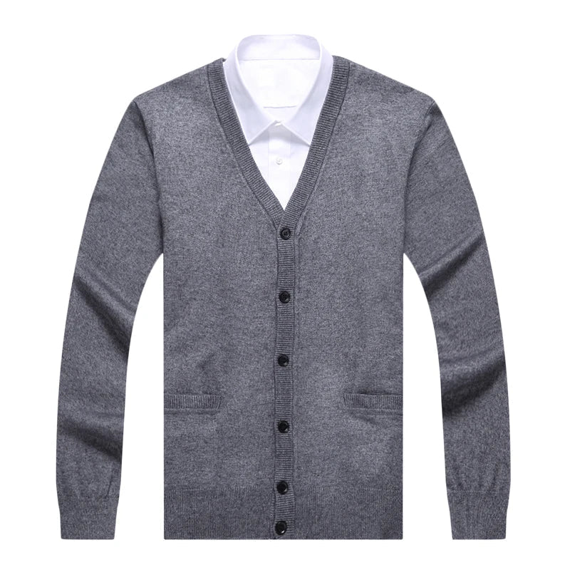 Suéter Masculino Slim Fit em Lã Bianchino BC184 - Design Versátil com Gola Redonda e Tecido Macio. Estilo e Conforto para Composições Casuais ou Formais.