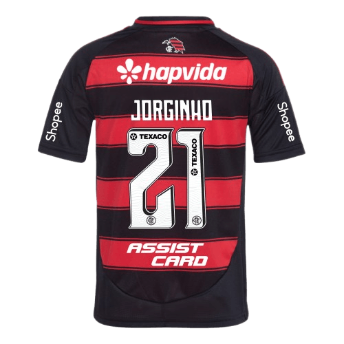 Manto Flamengo Jogo 1 Adidas 2025 – Com Kit Patrocínio – Jorginho 21
